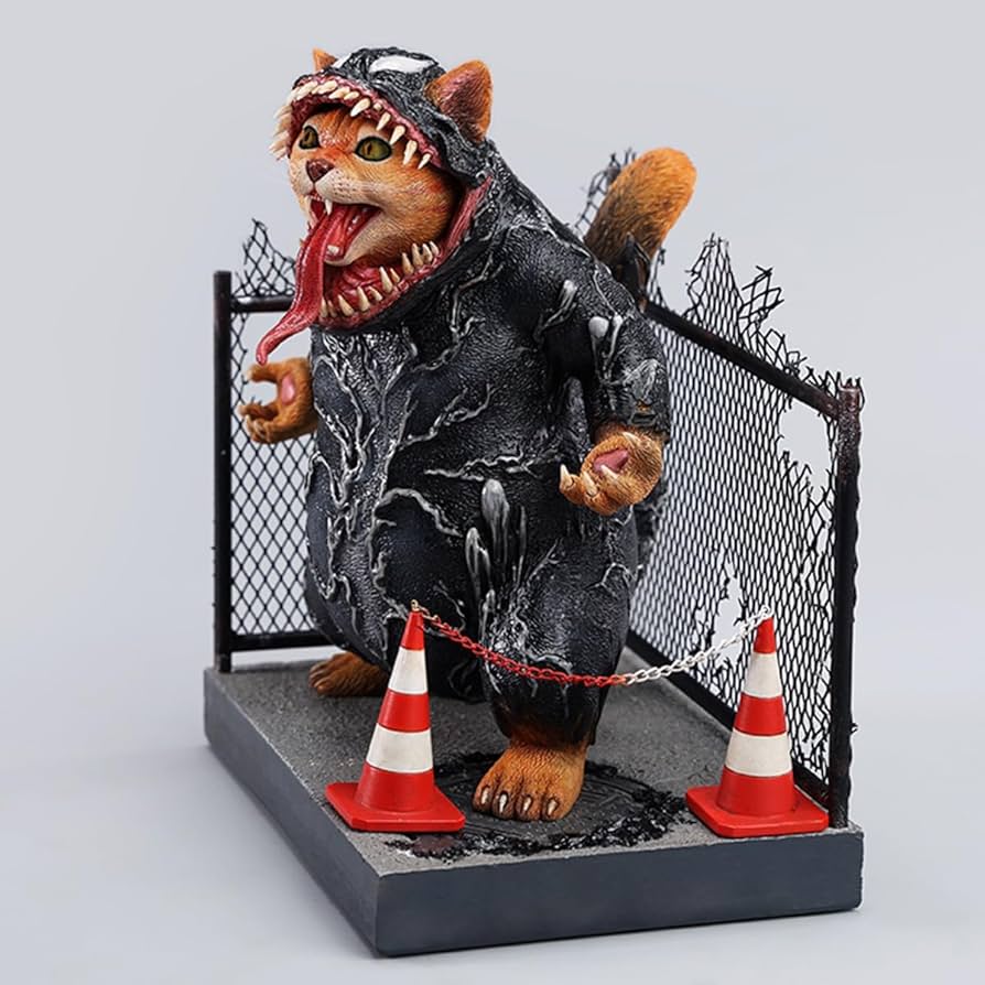 バイオレントキャット　蓄光　ネコフィギュア 暴力猫】バイオレントキャット1stカラー - Sofvi & T-shirt「ART